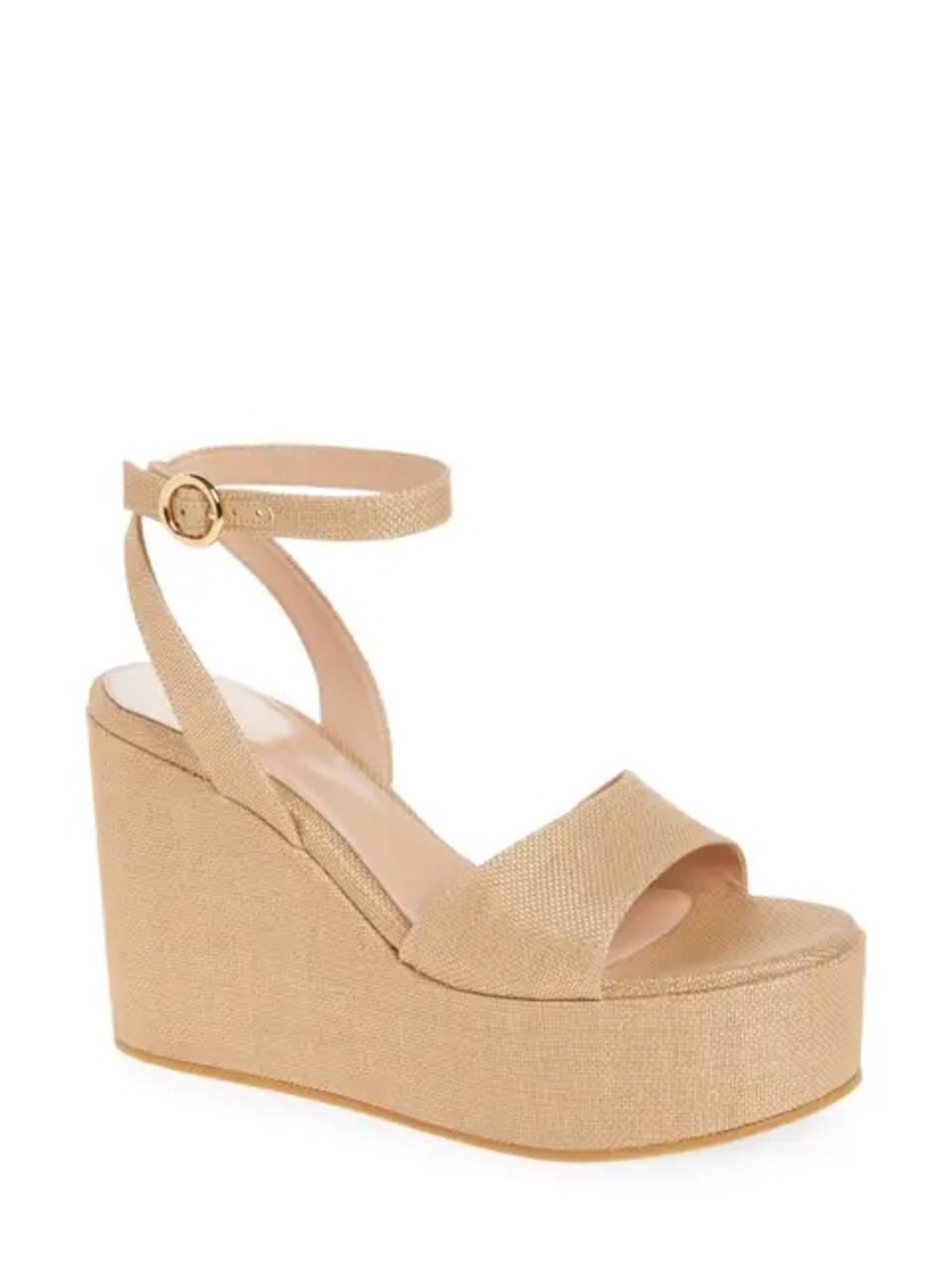 Gianvito Rossi
Virginie raffia platform wedge sandals NWOT
